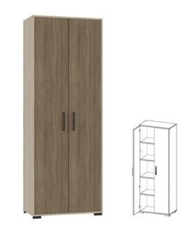 Шафа закрита 2-х дверна, з полицями, АНШАР ГРУП (6617), 719х405х2025 мм